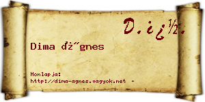 Dima Ágnes névjegykártya